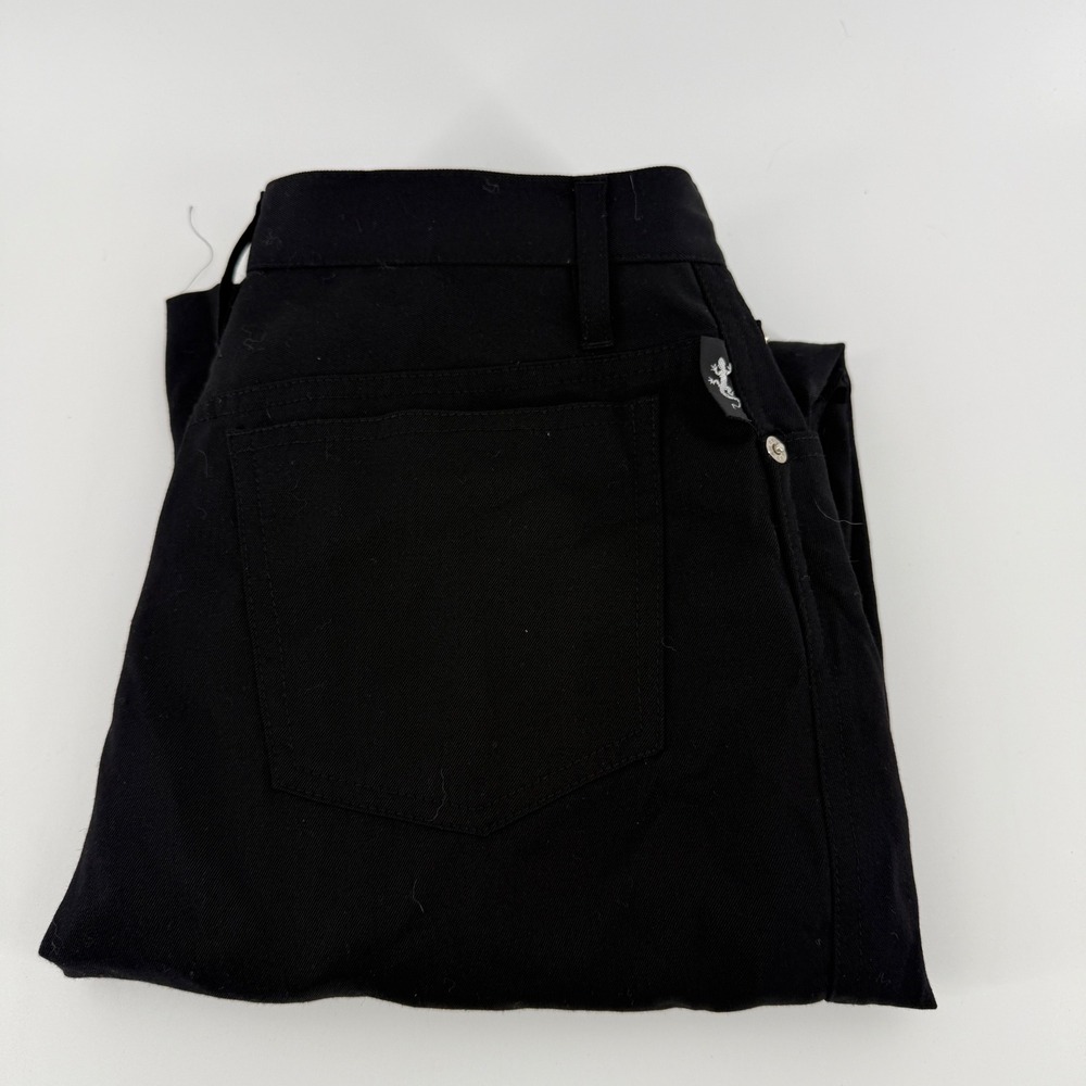 Agnes b Paris Womens Black Wool Trousers Made in France Button Fly Size 38